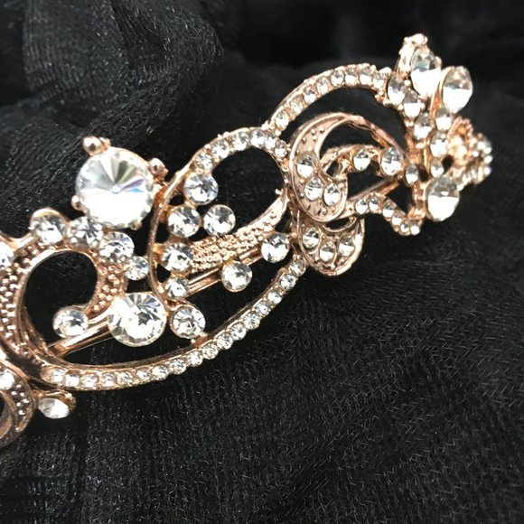 Tiara Rose Gold CZ Crystals Tiara  Crown main image 6